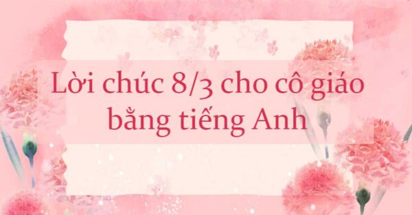 Những lời chúc 8/3 bằng tiếng Anh cho cô giáo